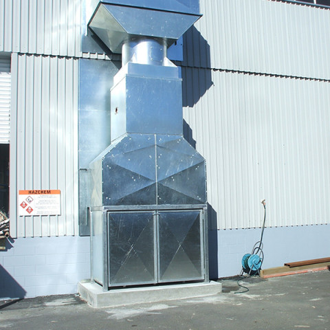 Heated supply air systems for resin factories and workstations. Diesel and natural gas fired.